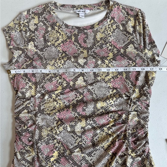 NWT. Nine West Multi Snake Print Spring Dresses Size Medium - Picture 9 of 13